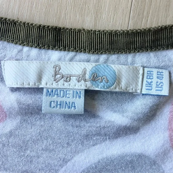 Boden Kimono Sleeve V Neck Midi Dress Abstract Floral size US 4R - Picture 3 of 7